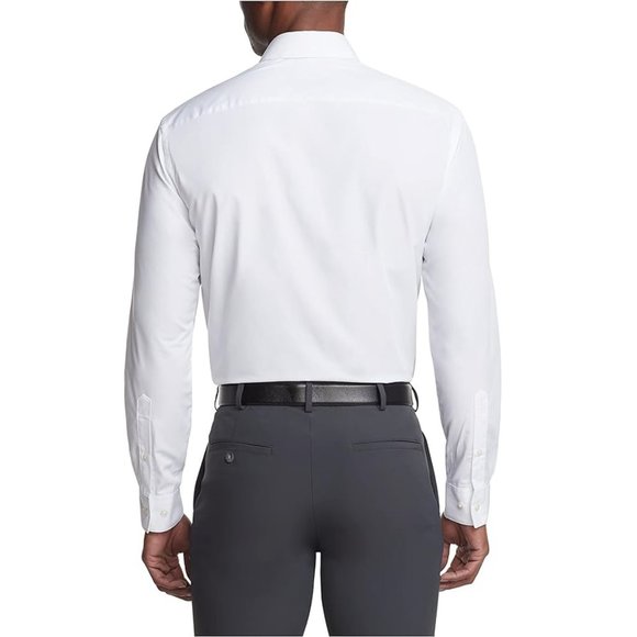 Van Heusen Regular-Fit White Long-Sleeve Poplin Dress Shirt 14.5 32/33 S. e91 - Picture 2 of 5